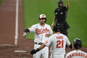 Revisiting cycle by Orioles' Hays; Watkins might start Saturday; Dorrian traded to Brewers